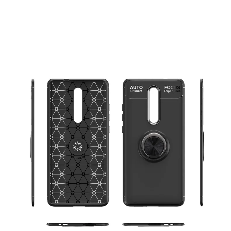 Мягкий силиконовый чехол для Xiaomi mi 9T mi 9t Red mi K20 Pro задняя крышка Автомобильный кронштейн ударопрочный вращающийся кольцевой стенд корпус телефона