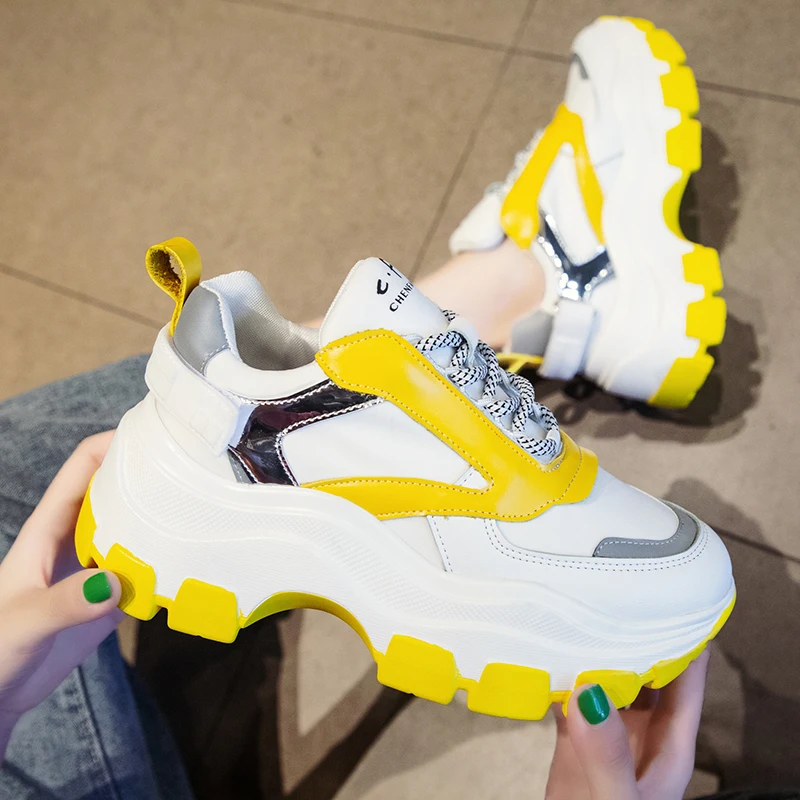 Женская обувь женские кроссовки на массивном каблуке увеличивающая рост