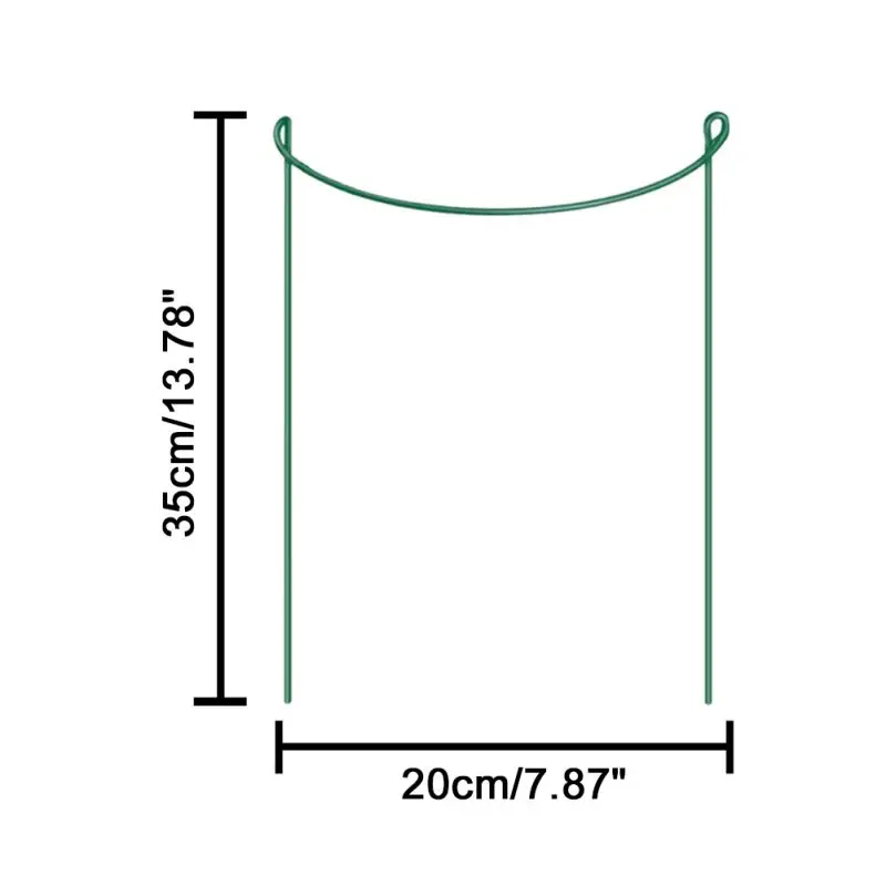 Столб для поддержки растений металлическая стойка сада полукруглая зеленая 1