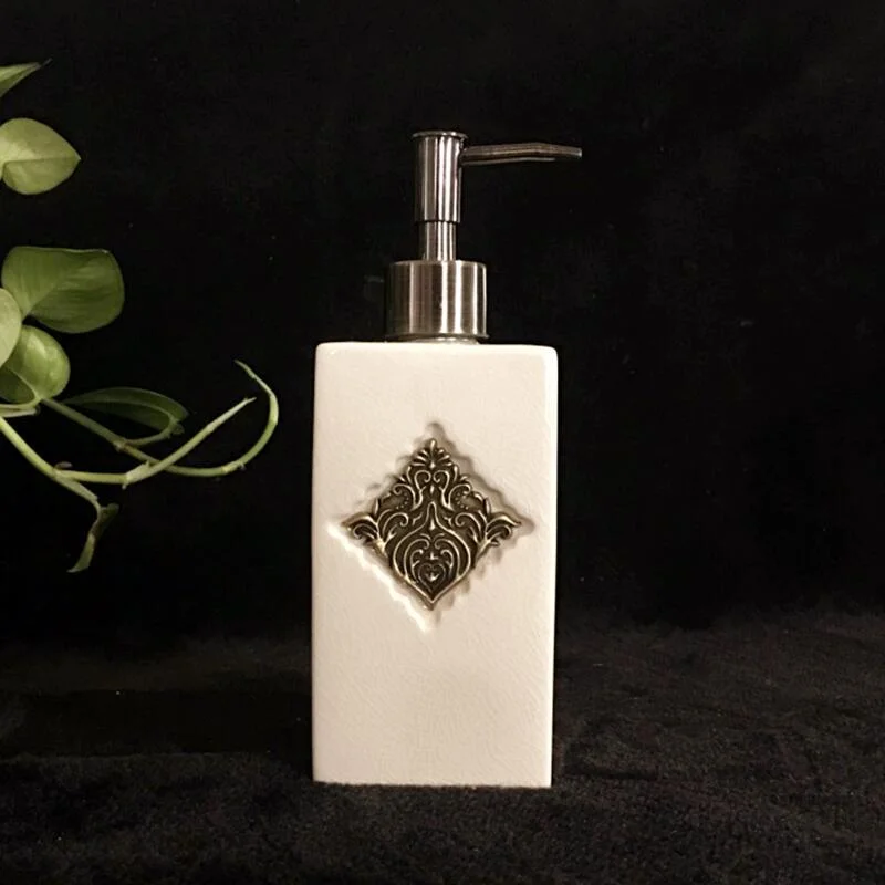 Керамический дозатор мыла для рук NarwalDate диспенсер с бронзовой проволокой