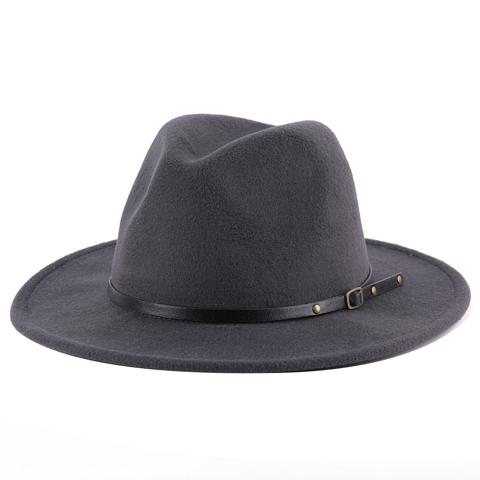 Шляпа фетровая унисекс с широкими полями красная белая серая | Аксессуары для