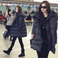 black navy blue puffer down jackets casual style large size winter coats for women 2020 hot sale warm new