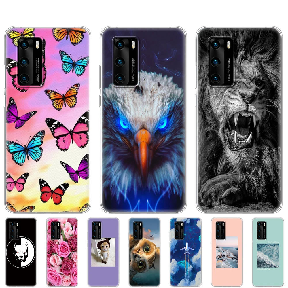 Чехол для Huawei P40 мягкий силиконовый чехол из ТПУ на заднюю панель телефона Pro P40Pro P