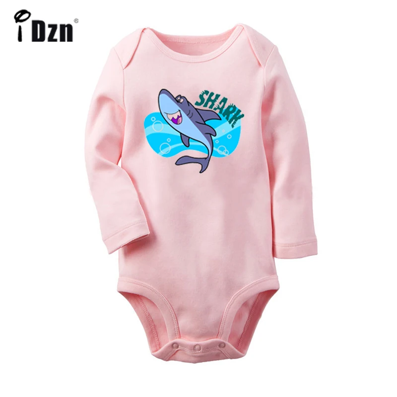 

Cute Shark cartoon Dog Cat monkey penguin tortoise Design Newborn Baby Bodysuit Toddler Long Sleeve Onsies Jumpsuit Clothes