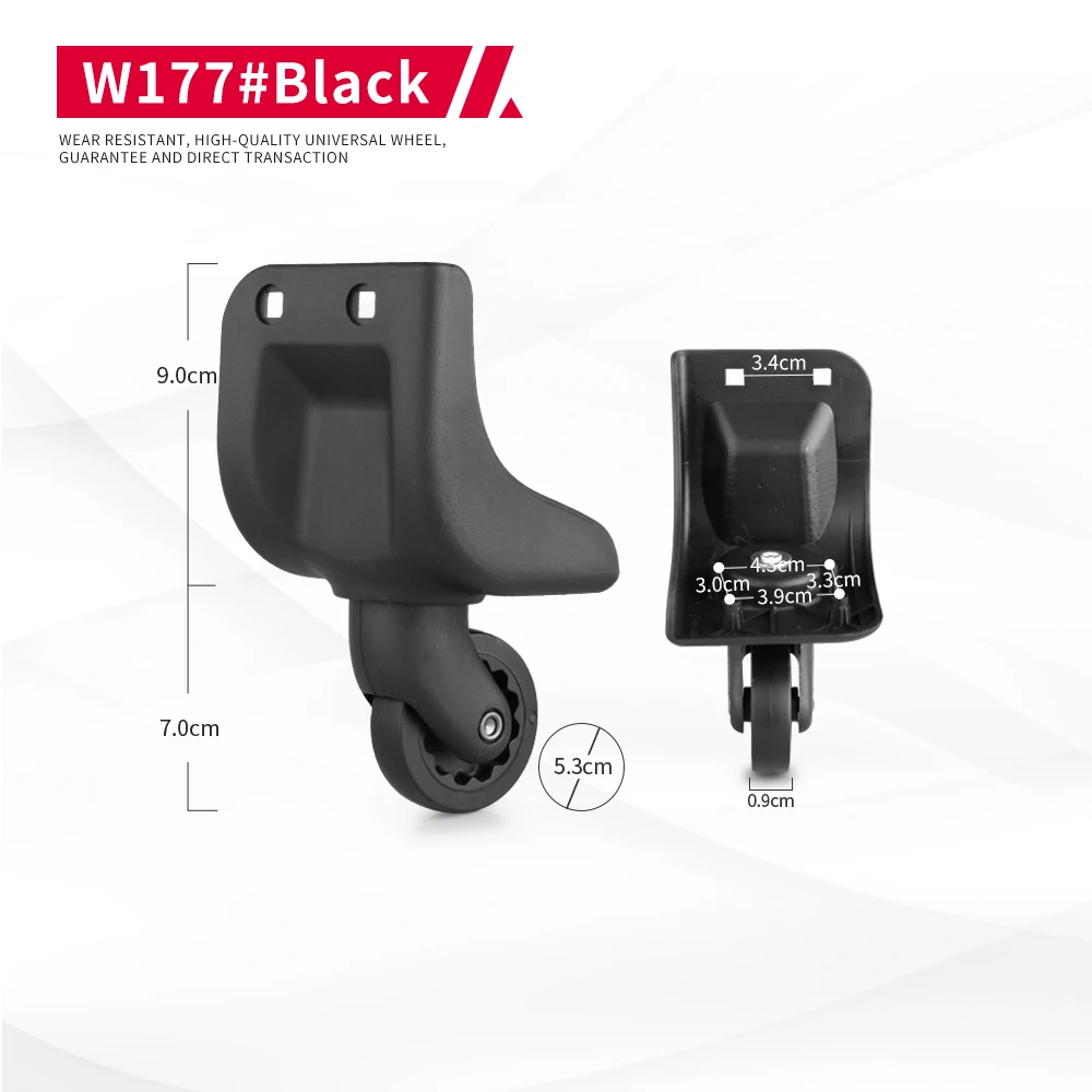 DILONG W177 luggage accessories wheel trolley case replacement universal wheels suitcase repair non-slip rubber casters