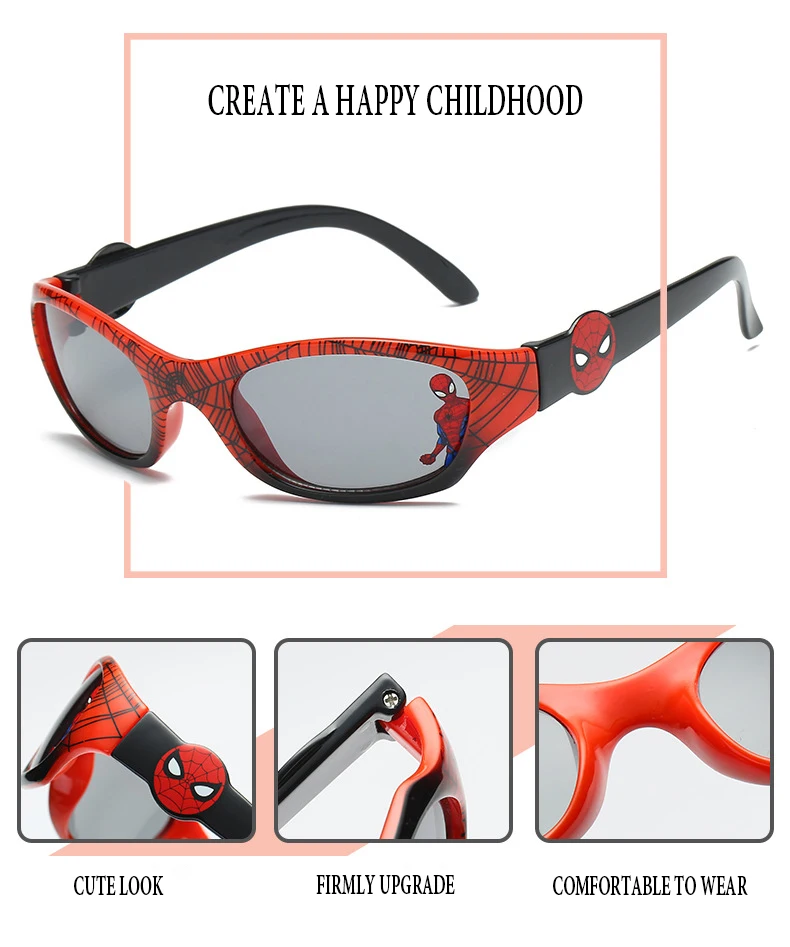 

Children Girls sunglasses Spider Pattern Brand Design Restoring Ancient Ways UV400 Sun Glasses Lens Properties Eyewear