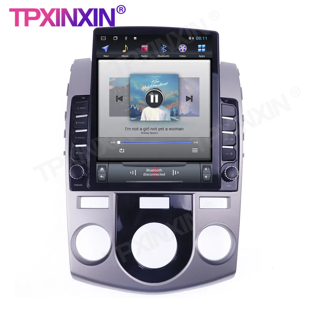 저렴한 DSP 테슬라 스크린 안드로이드 10 GPS 차량용 멀티미디어 플레이어 헤드유닛 오디오 라디오 내비게이션 무선 카플레이, 기아 세라토 2008-2013