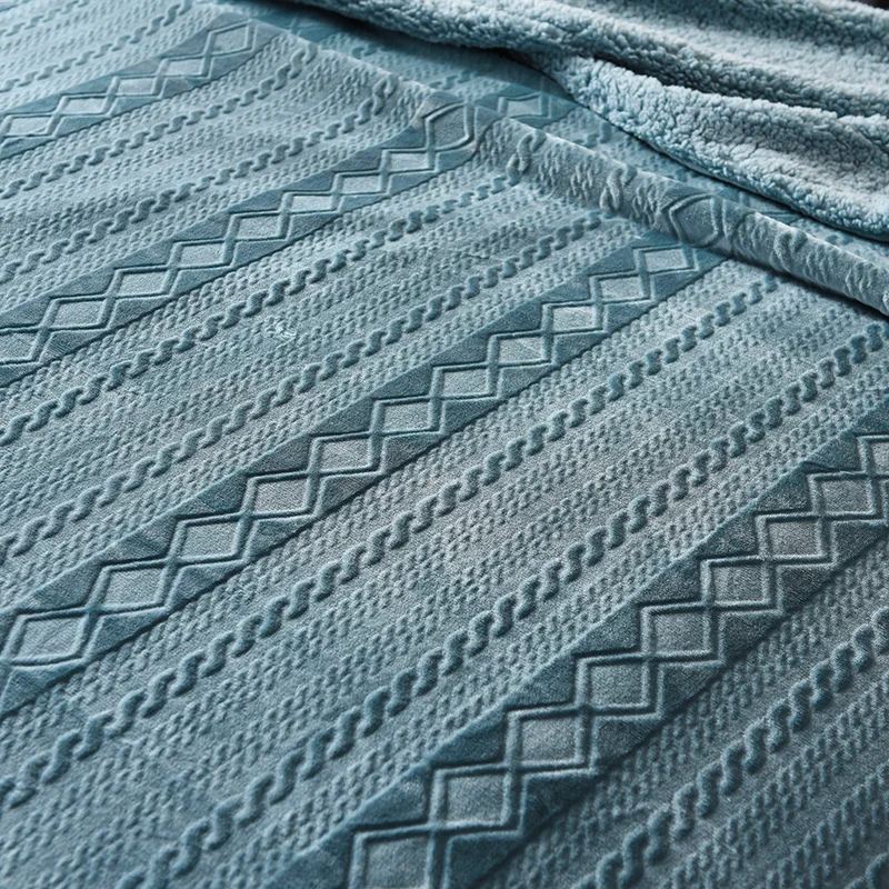 Осенне зимнее Новое теплое кашемировое стеганое одеяло с ягненком простое