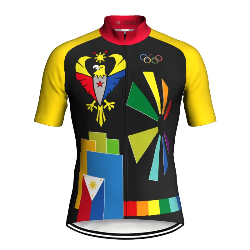 

Philippines Jacket Pro Outdoor Short Sleeve Cycling Jersey Bike Mtb Shirt Seamless Process Clothes Maillot Pilipinas Summer Top