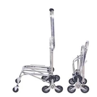 2021 hot sale folding stair climbing trolley portable luggage cart stainless steel load shopping cart