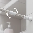 Карниз для ванной комнаты, телескопический 70-120 см, стальной