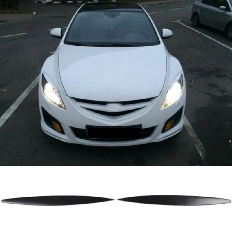2Pcs Car Eyelids Eyebrows Headlights Covers Eyelash for Mazda 6 GH / Atenza 2008-2012