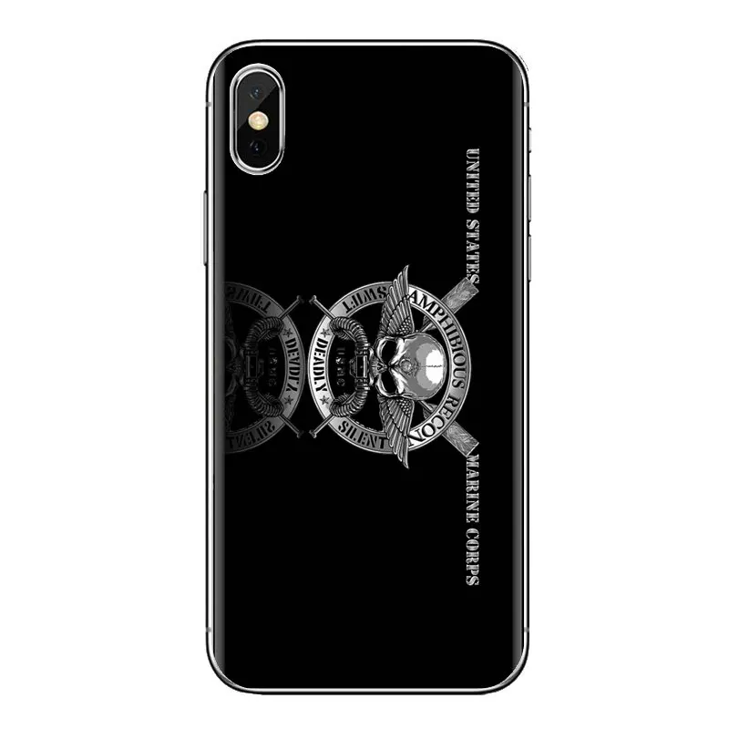 US Marines Mom Marine Corp Logo Transparent Clear TPU Case For iPod Touch Apple iPhone 4 4S 5 5S SE 5C 6 6S 7 8 X XR XS Plus MAX |
