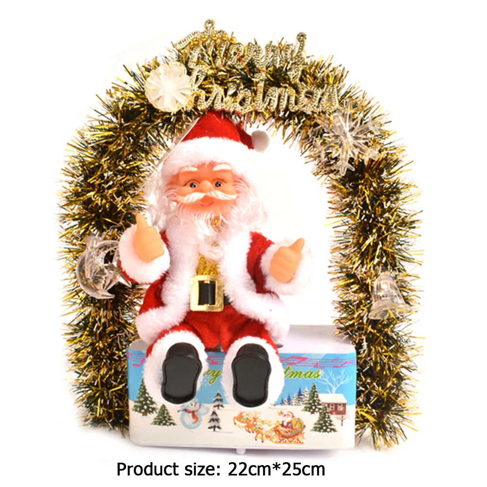 

Fashion Colorful Shining Garland Electric Music Santa Claus Doll toys New Christmas Decor best Christmas gifts for children#38