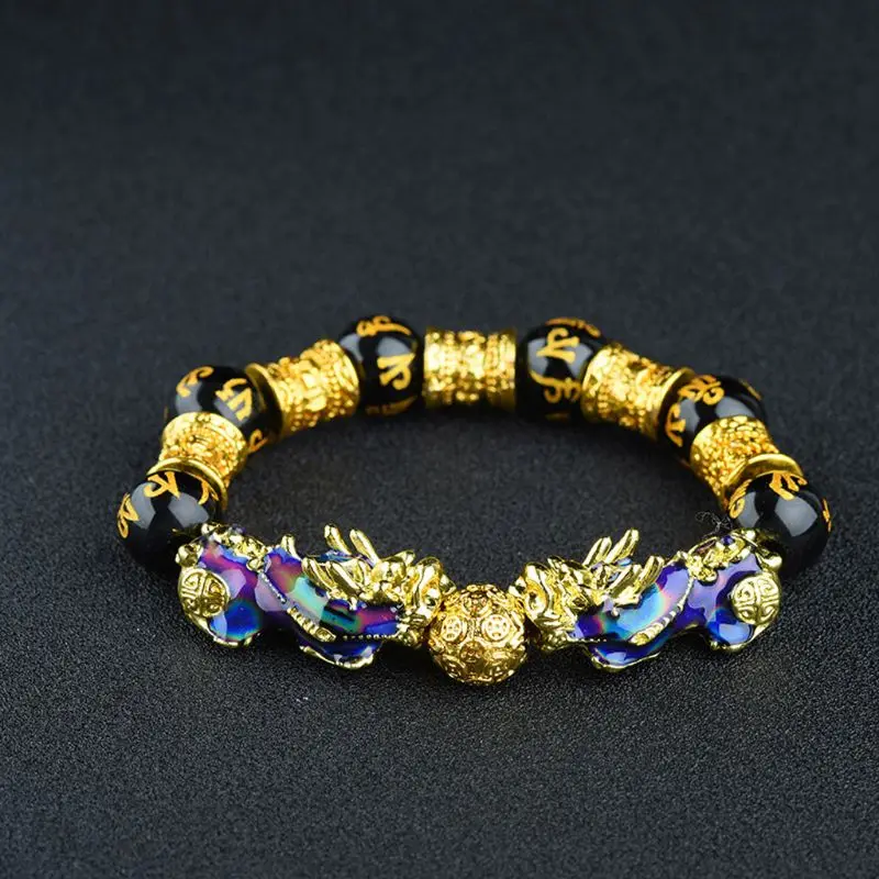 Браслеты с бусинами Pixiu Mantra меняющие цвет притягивают богатство и удачу