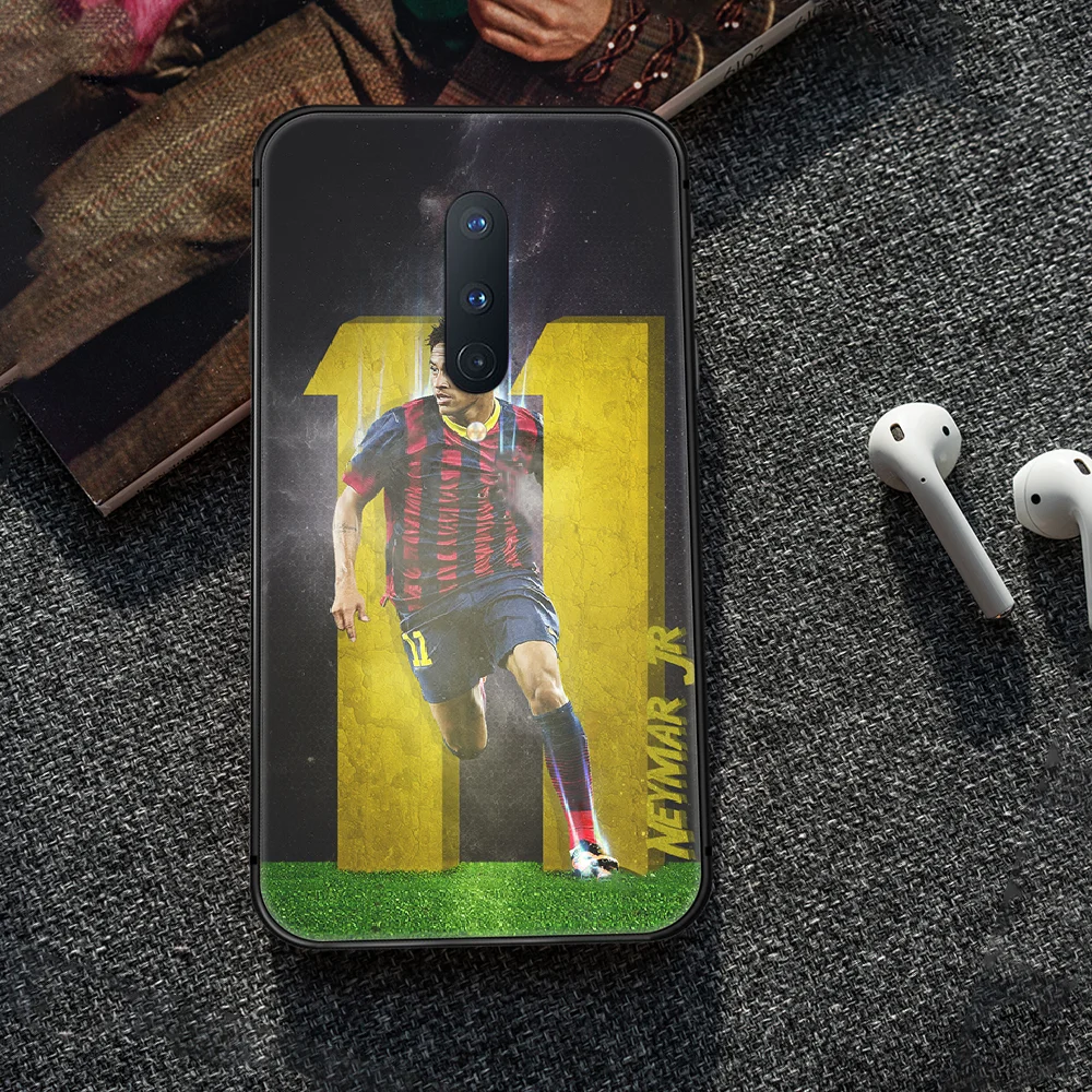 

Football star Neymar Phone Case Cover Hull For 1+ Oneplus 5T 6 6T 7 7T 8 8T Pro black Back Painting Waterproof Pretty Bumper