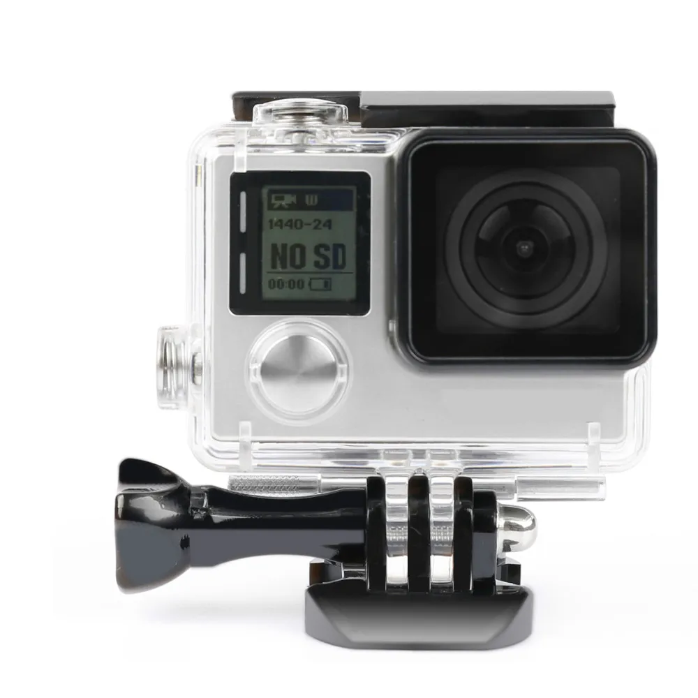 Go Pro аксессуары водонепроницаемый чехол для Gopro Hero 3 + (Plus)/4 защитный подводного