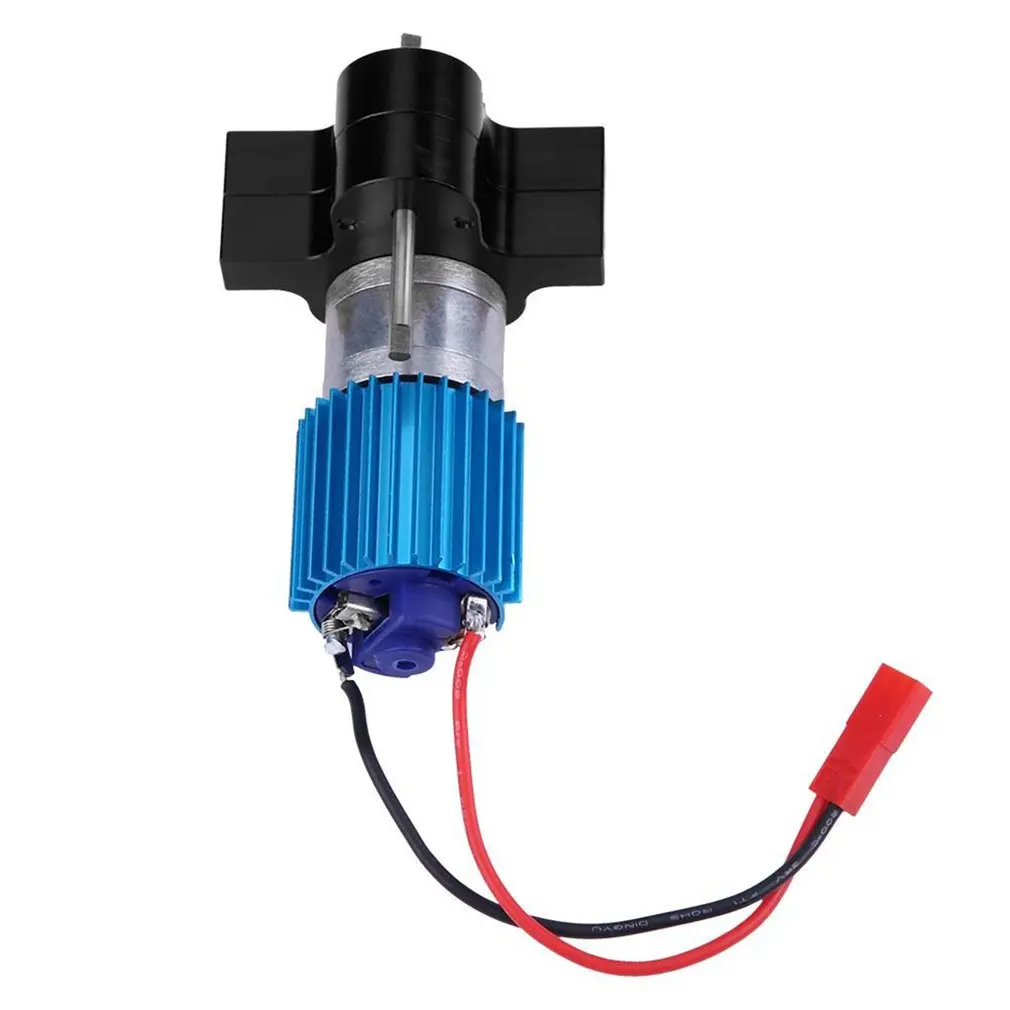 

Speed Change Gear Box Metal Gearbox with 370 Brush Motor Anodizing Treatment for Heatsink and Mount Base for WPL 1633 RC Car