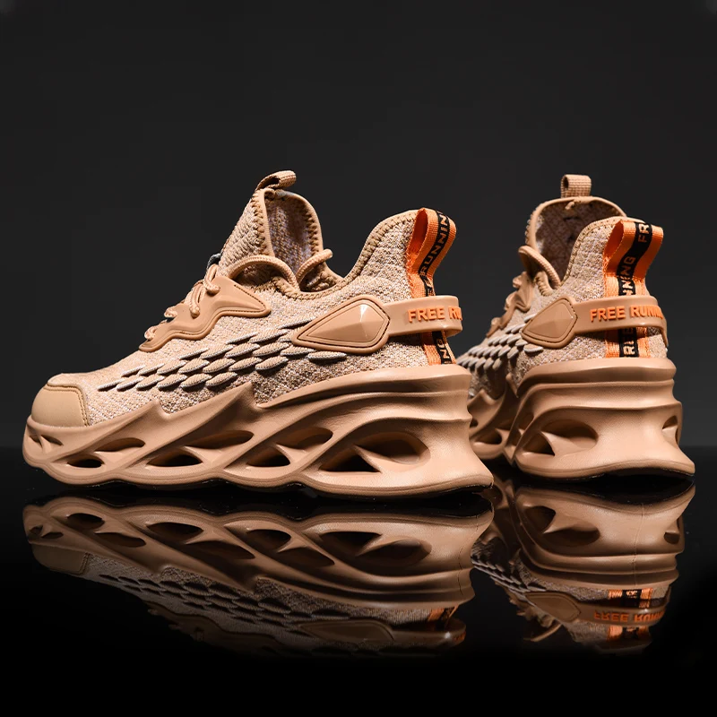 

Мужские спортивные кроссовки для бега, легкие кроссовки из эластичной ткани на толстой платформе для тренировок, большой размер 39-46