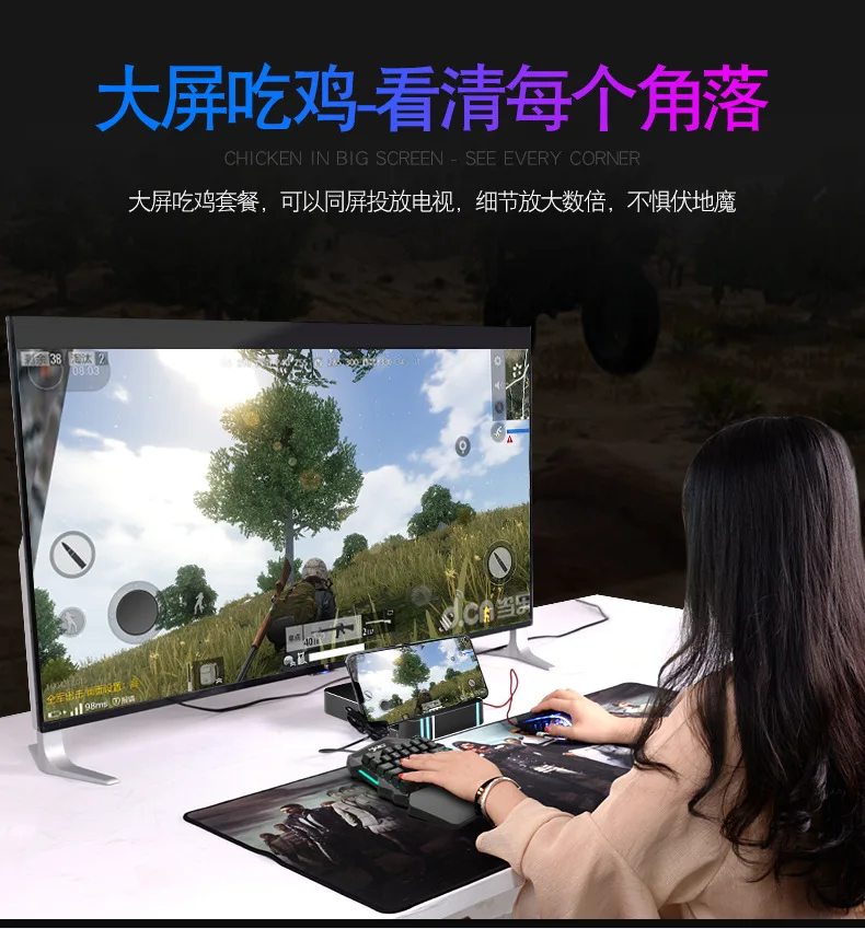 Free Wolf V100 Одноручная клавиатура трон левая рука машинное оборудование Handfeel игровая клавиатура Amazon EBay пересечение границы