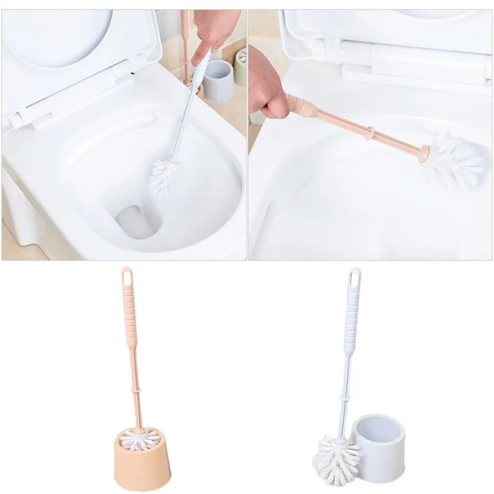 

Creative Bathroom Thickened Plastic Toilet Brush With Base Ergonomic Handle Perfect Toliet Cleaning Household Use