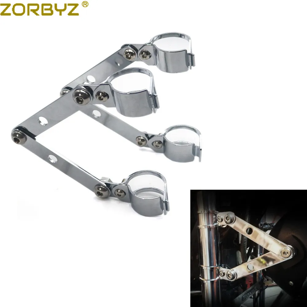 ZORBYZ мотоцикл 41-51 мм хромированный металлический Регулируемый индикатор фары