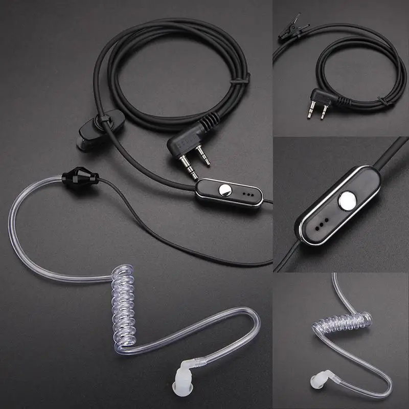 MeterMall Ptt bluetooth-наушник 2 Pin Воздушная трубка Динамик PTT MIC тайное для акустической