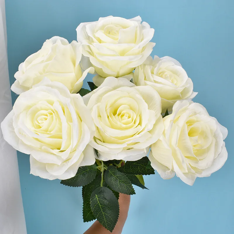 

2021 New Beautiful Silk Rose Artificial Flower Party Home Decor Christmas Wedding Thanksgiving Decorations Backdrops
