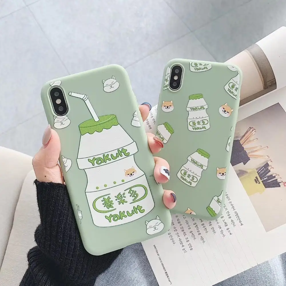 Милый мультяшный зеленый чехол для телефона iphone 7 6 6S 8 Plus X XR XS MAX силиконовый