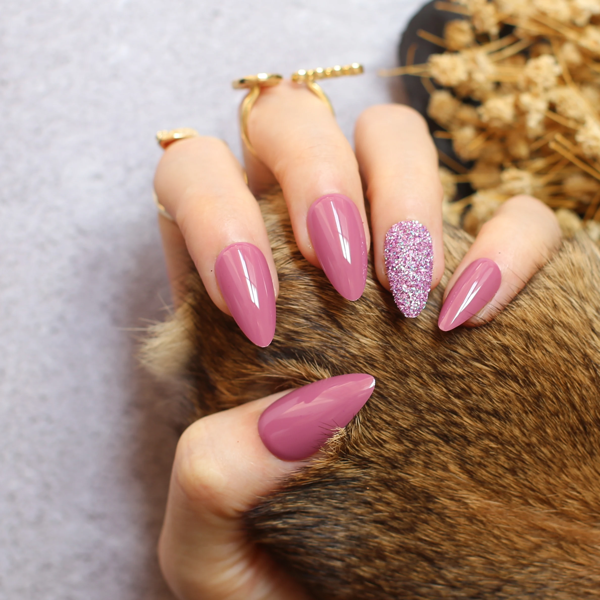 Рубиновый Красный Блестящий Порошок стилет УФ глянцевые накладные ногти черный