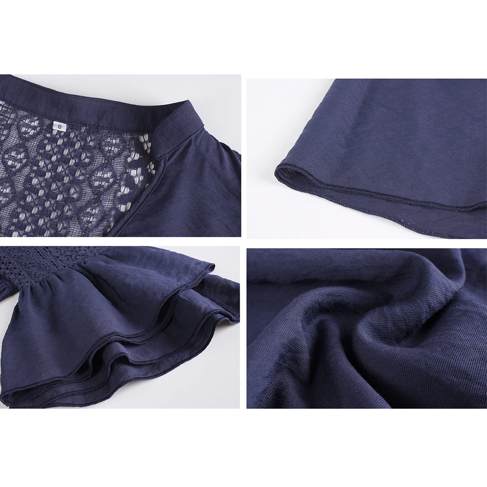 Женское платье кружевное мини-платье с рюшами желтая Повседневная Свободная