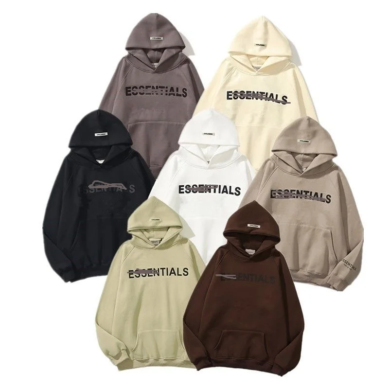 

New Men's Ess Hoodies Sweatshirts Reflective Letters Printing Fleece Oversized Hoodie Fashion Hip Hop Sweatshirt Couples