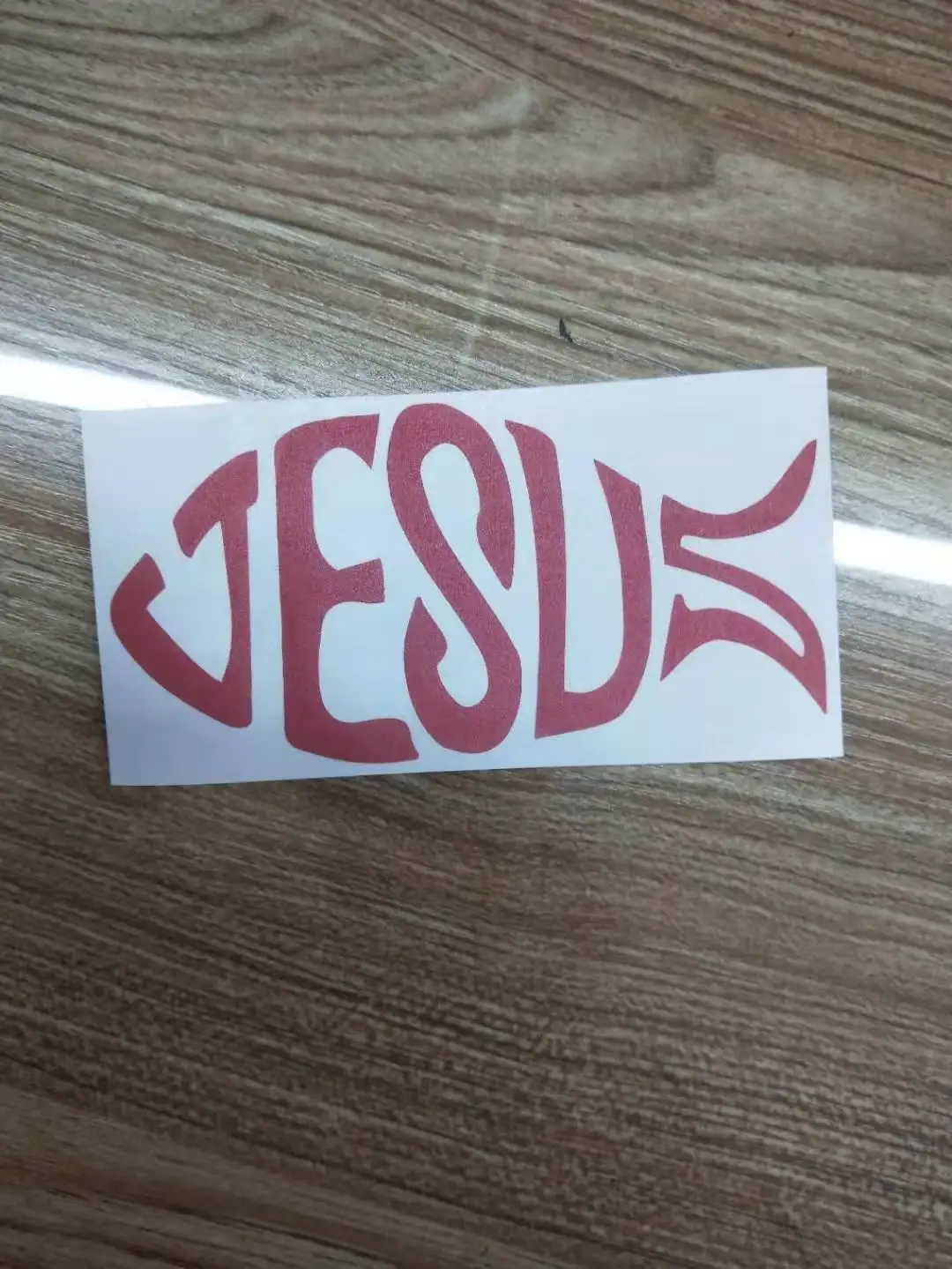 

Jesus Fish Symbol Car Window Decal Bumper Sticker Christ God Bible Rear Window Car Sticker