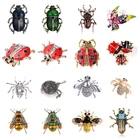 Брошь-булавка в виде животных для женщин, стразы, пчелы, броши пауки, брошь бабочка на булавке, ювелирное изделие, бижутерия для свадьбы, вечеринки, лучший подарок