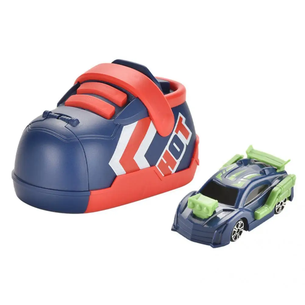 

1 Set Car Game Toy Lovely Running Shoes Press Vehicle Shooting Racing Car Wear-Resistant Hand Training Ejection Model Car