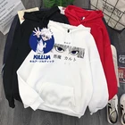 Толстовки Killua с японским аниме, женские пуловеры Hunter X Hunter, толстовки с капюшоном, толстовки Zoldyck Hisoka 90-х, женские толстовки с капюшоном