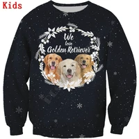 autumn winter golden retriever 3d printed hoodies pullover boy for girl long sleeve shirts kids christmas sweatshirt 02