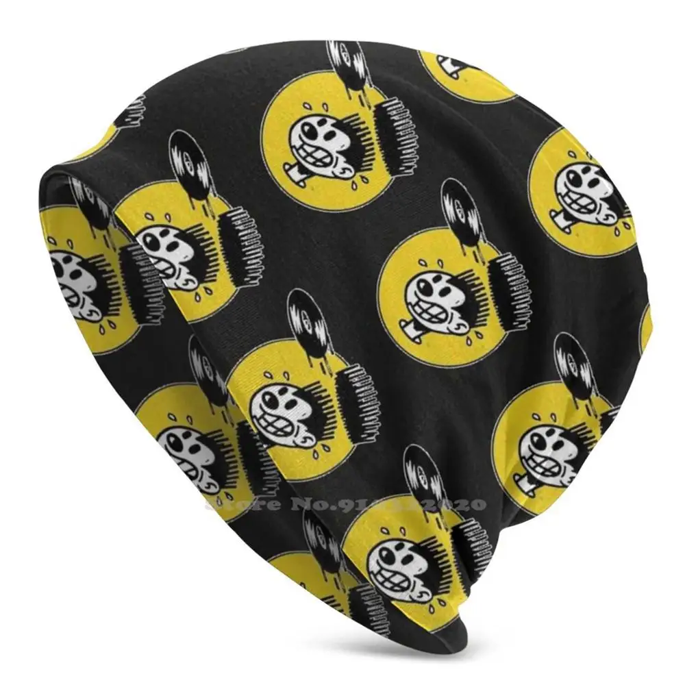 Nervous Records Shirt Men Women Child Beanies Knitted Hats Autumn Winter Hip Hop Nervous Records Black Moon Nervous Nyc I Mtv