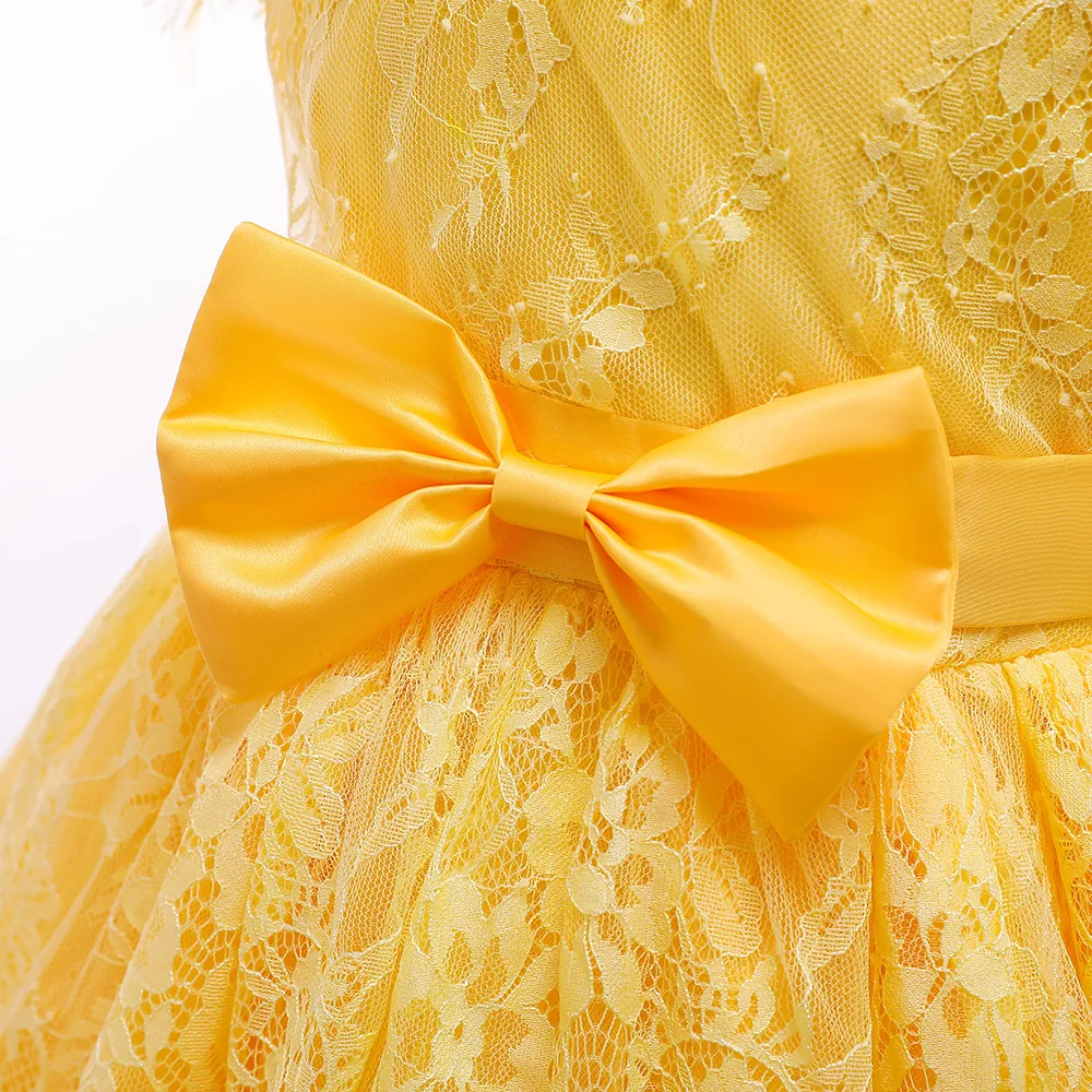 

Gorgeous Kids Lace Wedding Dress First Communion Gown for Girls Party Tulle Princess Birthday Children Ball Gown