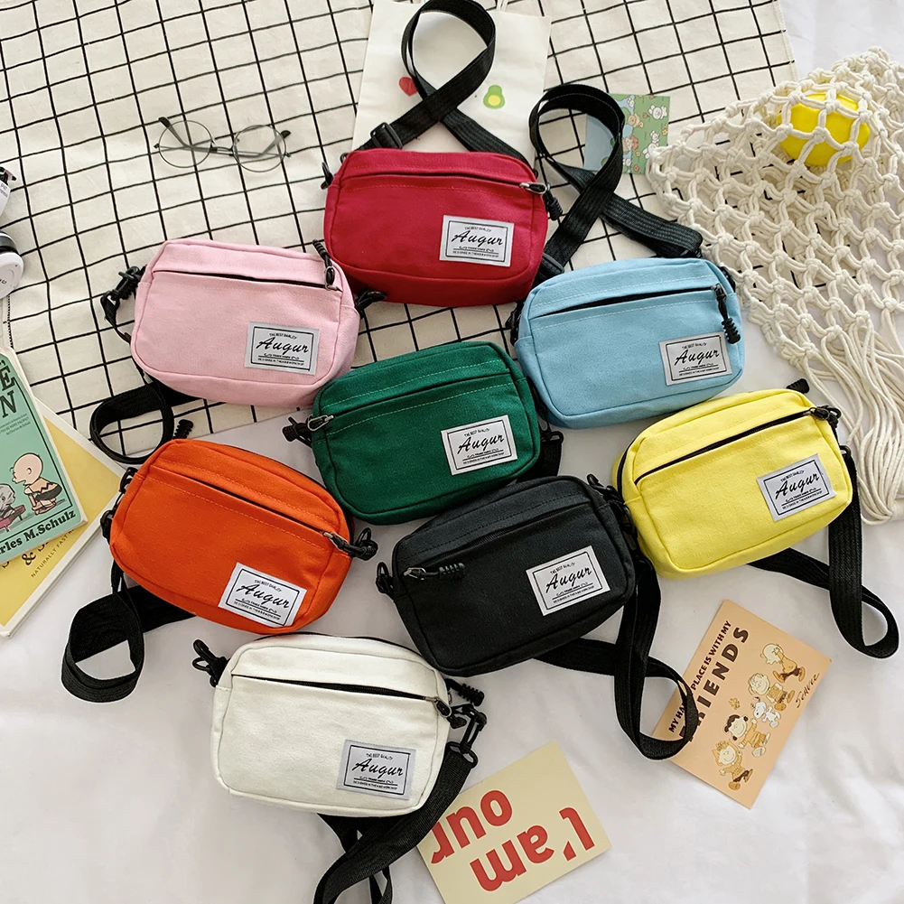

Women's Bag Unisex Fanny Crossbody Bag Casual Solid Color Trend Square Casual Shoulder Pack Harajuku Korean Style Handbag