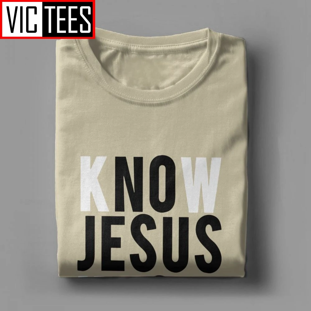 Мужские Мягкие футболки с круглым вырезом Know Jesus Peace Christian брендовая футболка из
