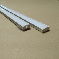 free shipping 2mpcs aluminum profileanodized silver color with pc cover for 12mm wide flexible or hard led strips
