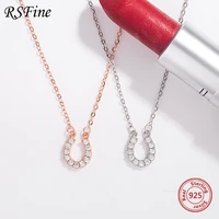 925 sterling silver horseshoe necklace u shaped letter clavicle chain for mother women pendant famous brand fine jewelry