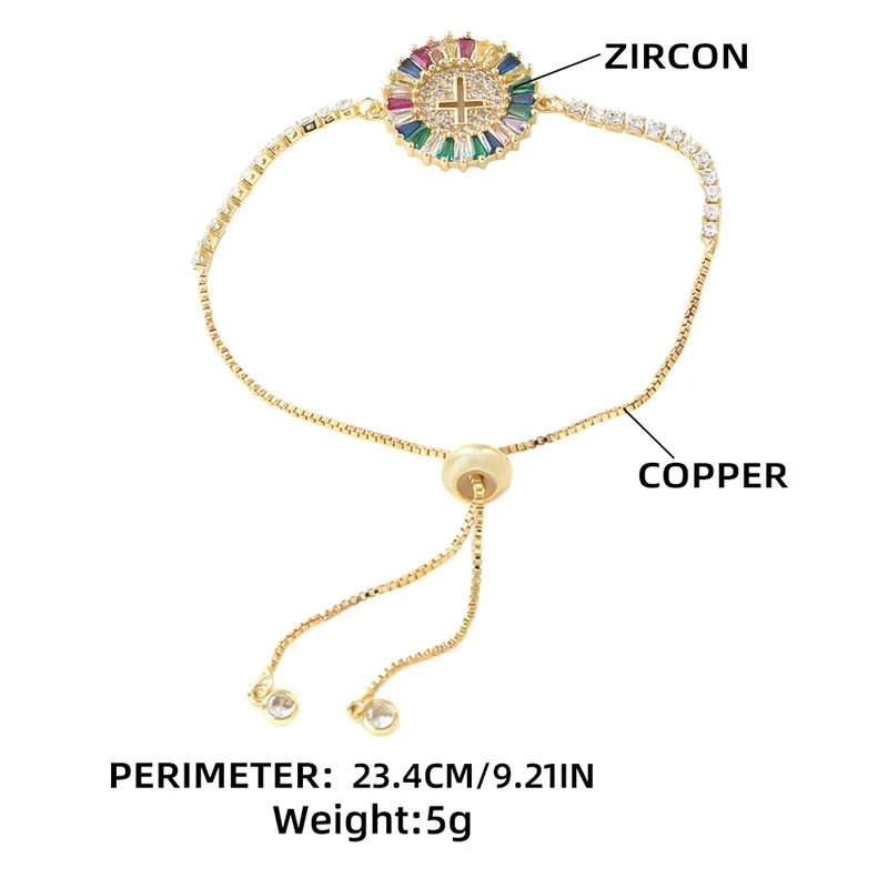 

Lover Chains Link Ajustable Zircon Stone Geometric Bracelet for Women Girl Fashion Jewelry Accessories Wholesale