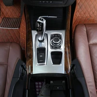 left hand drive abs car matt silver center console gear shift panel decorative cover trim for bmw x5 e70 2010 2011 2012 2013