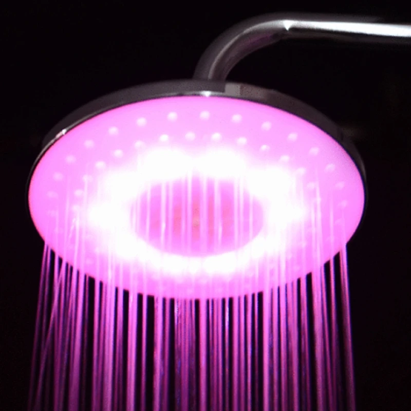 

8" inch RGB LED light Round Stainless Steel Rainfall Bathroom Shower Head AU HOT Wholesale
