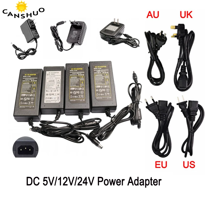 Светодиодная мощность DC5V 12V 24V 1A 2A 3A 5A 6A 8A трансформаторы питания адаптер