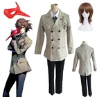 Костюм для косплея из аниме Persona 5, школьная форма Goro Akechi, костюмы P5, костюм для косплея, парик, индивидуальный пошив