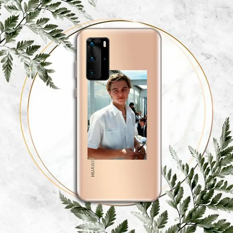 

American actors Leonardo DiCaprio Aesthetic art Phone Case Transparent for Huawei P honor 8 10i 20 30 40 smart 2019