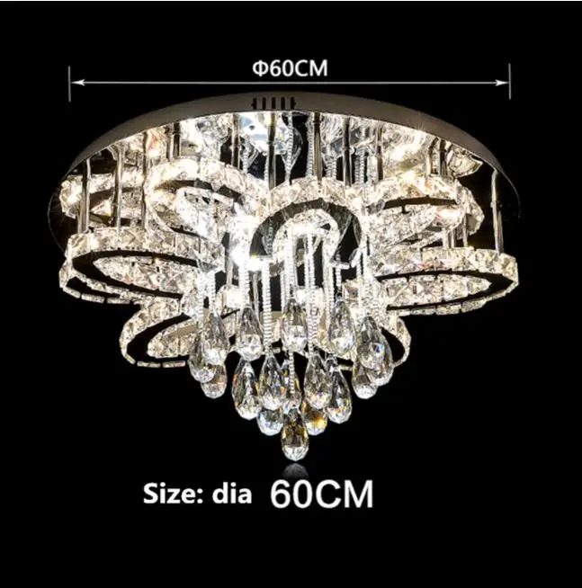 Потолочная люстра светодиодная из нержавеющей стали с пультом управления | Лампы